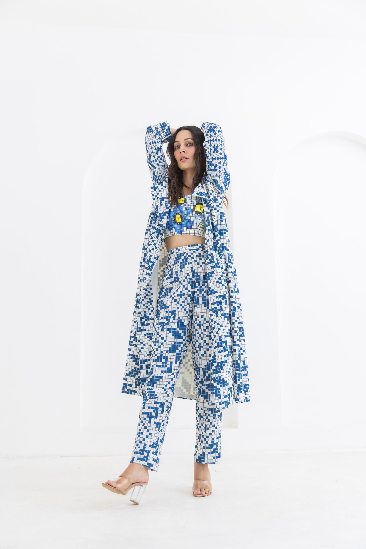 Pooja Rajgarhia Gupta Matrix Jacket Set indian designer wear online shopping melange singapore