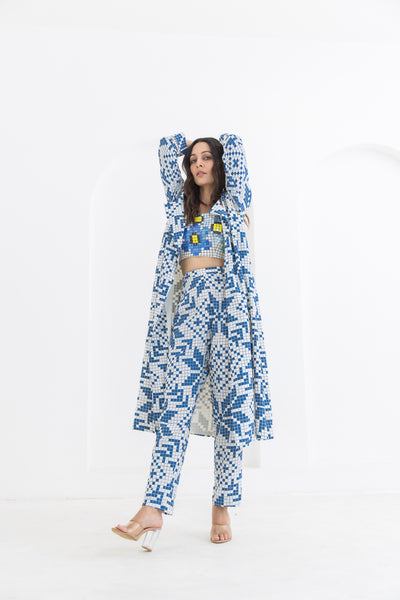 Pooja Rajgarhia Gupta Matrix Jacket Set indian designer wear online shopping melange singapore