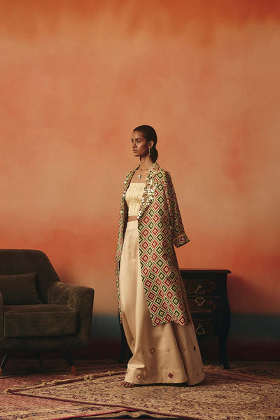 Pooja Rajgarhia Gupta Mayuri Jacket Set indian designer wear online shopping melange singapore