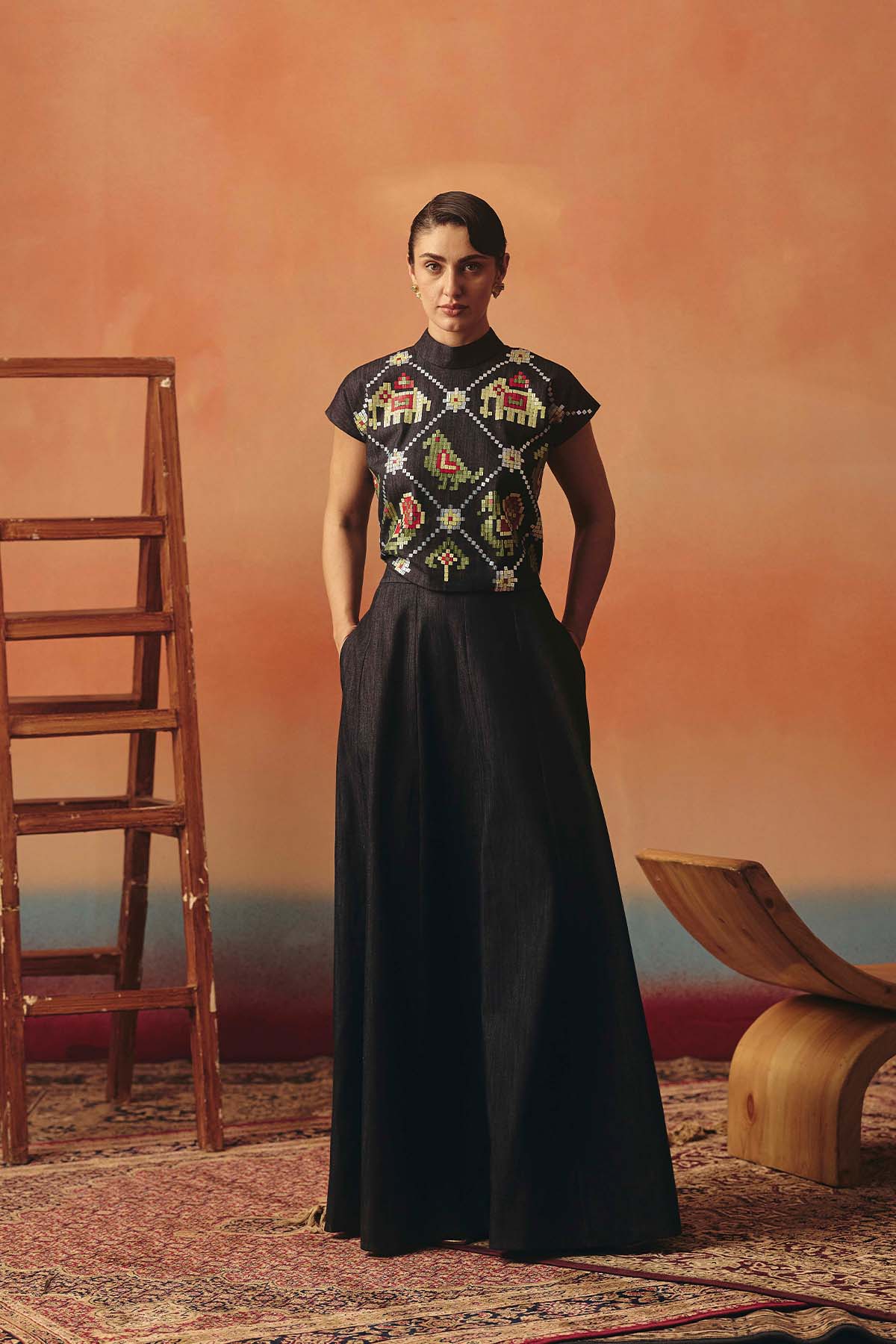 Pooja Rajgarhia Gupta Mithu Skirt Set indian designer wear online shopping melange singapore 