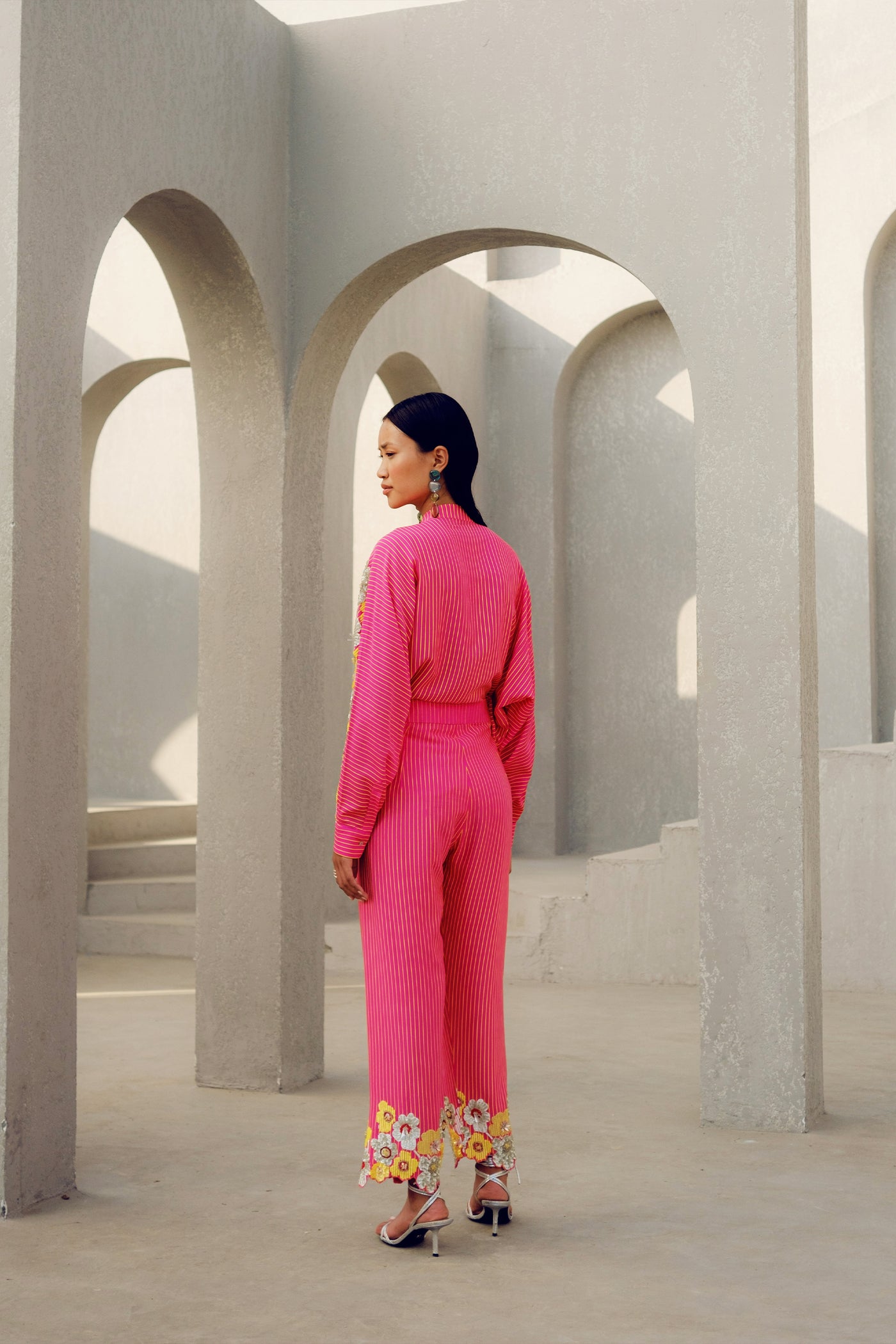 Pooja Rajgarhia Gupta Pink Chole Kimono indian designer wear online shopping melange singapore