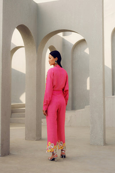 Pooja Rajgarhia Gupta Pink Chole Kimono indian designer wear online shopping melange singapore