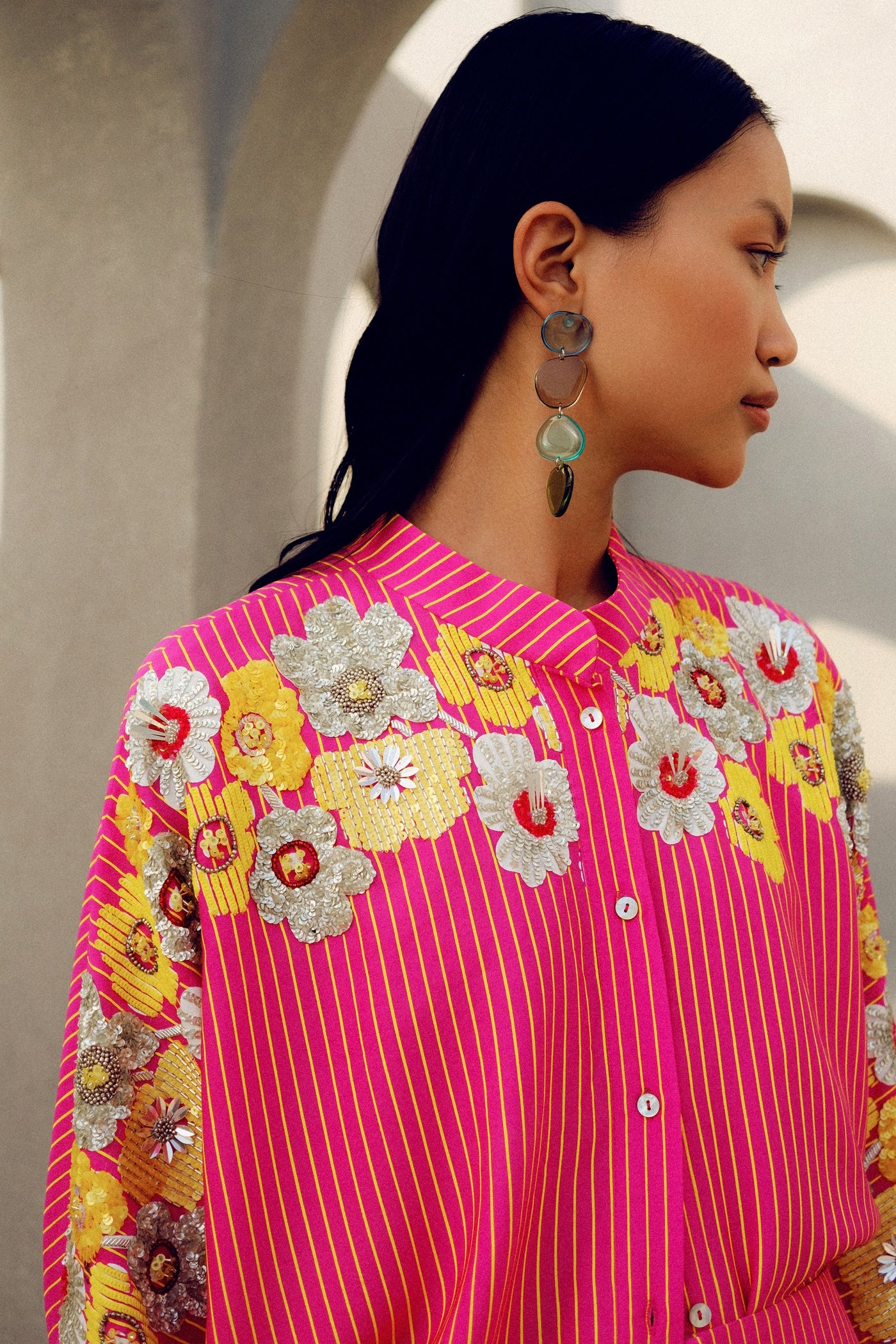 Pooja Rajgarhia Gupta Pink Chole Kimono indian designer wear online shopping melange singapore