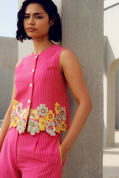 Pooja Rajgarhia Gupta Pink Margot Co-ord indian designer wear online shopping melange singapore