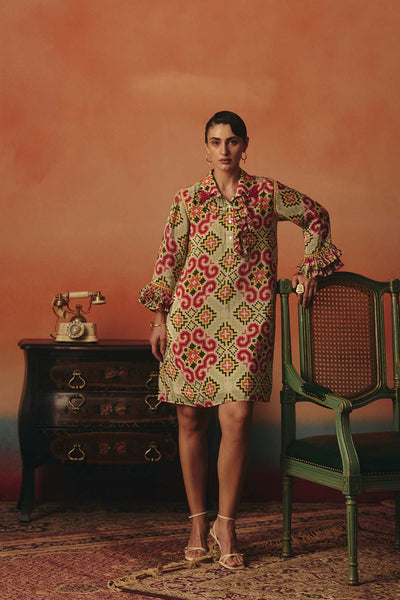 Pooja Rajgarhia Gupta Tara Frill Dress indian designer wear online shopping melange singapore 
