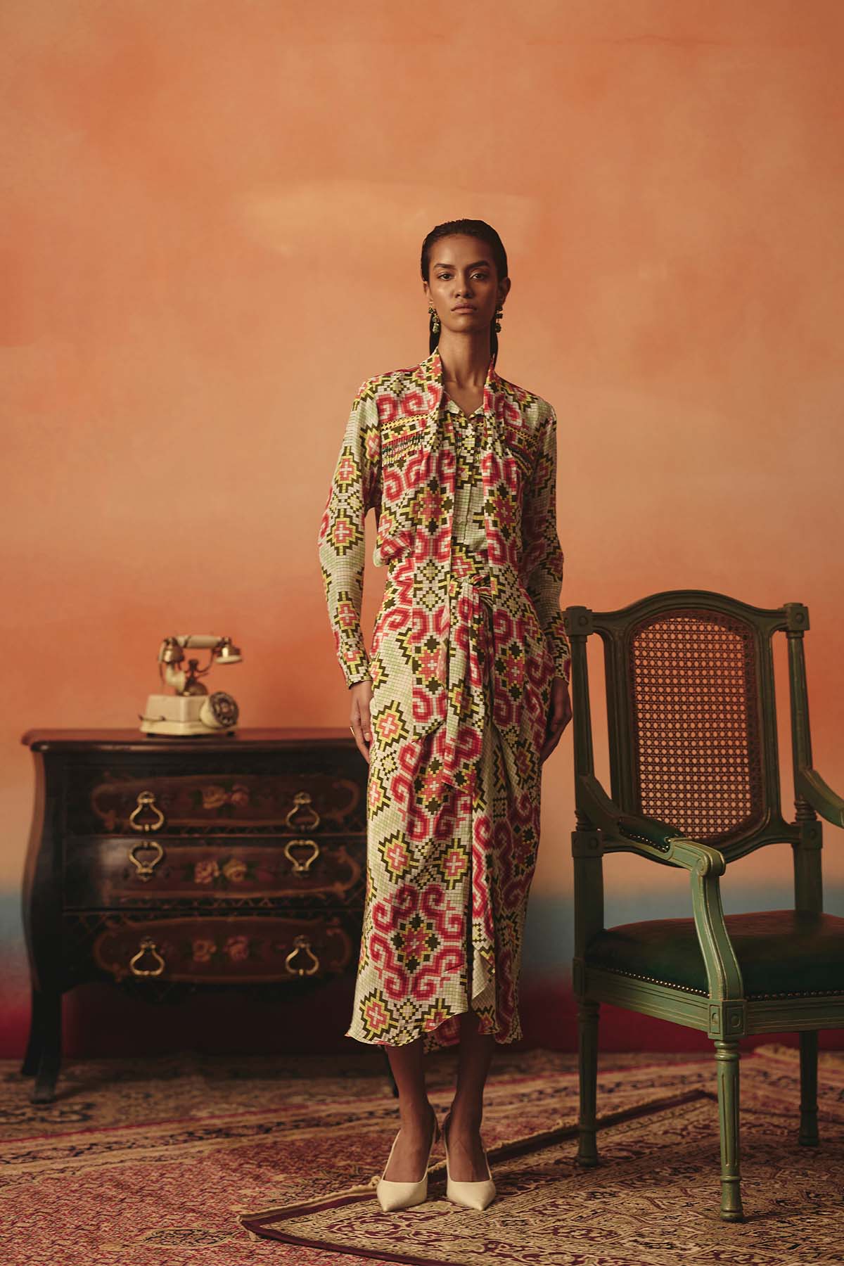 Pooja Rajgarhia Gupta Tara Tie Shirt indian designer wear online shopping melange singapore 