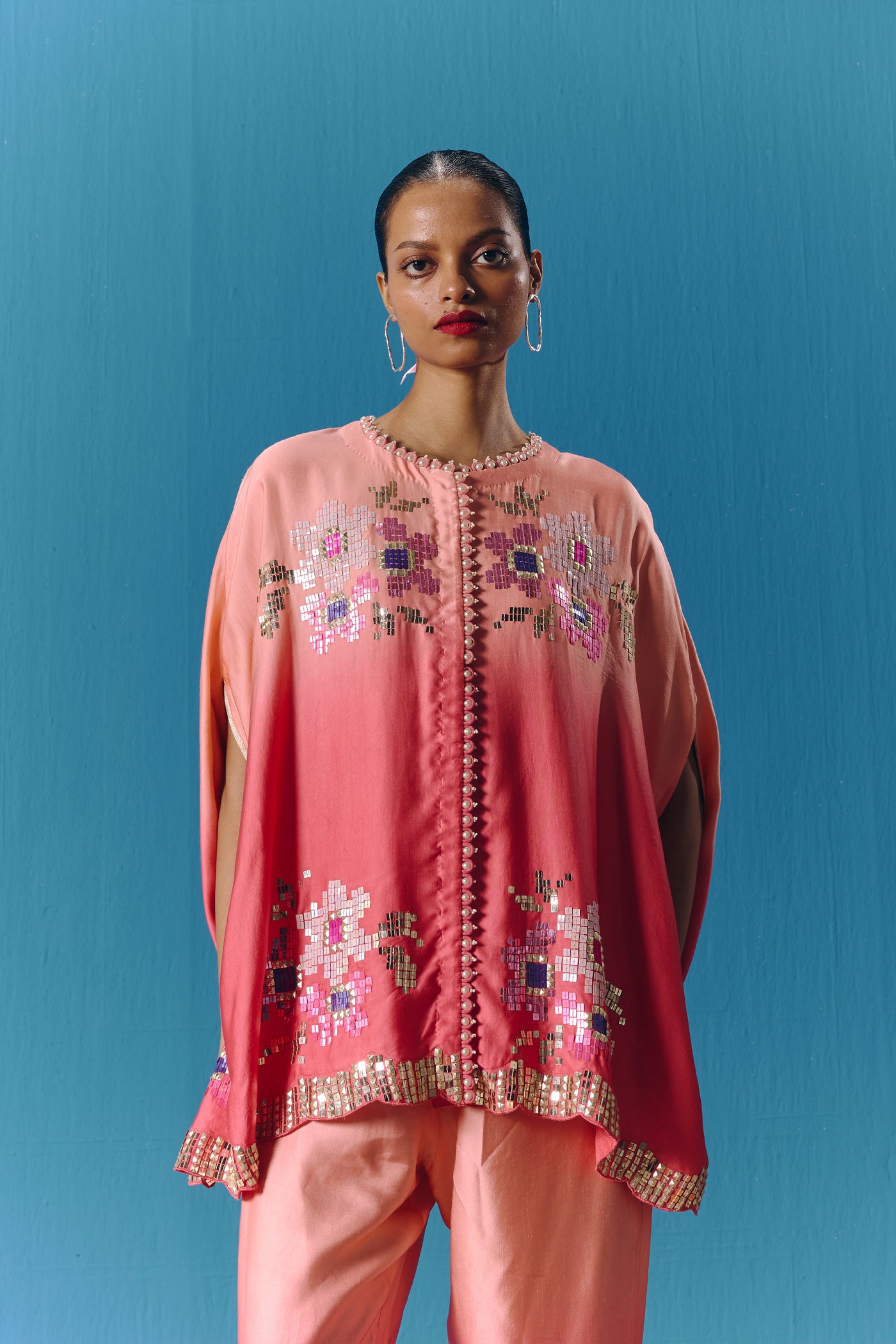 Pooja Rajgarhia Gupta The Dusk Cape Set indian designer wear online shopping melange singapore