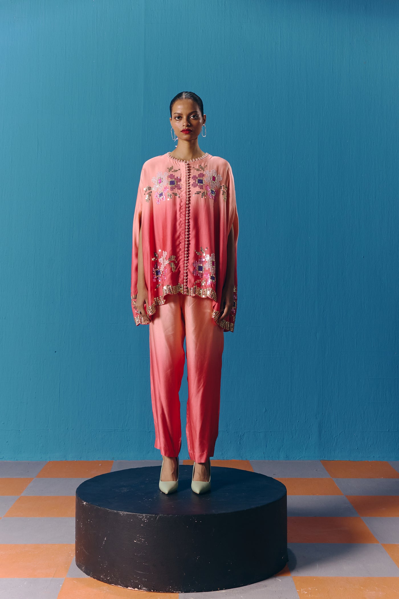 Pooja Rajgarhia Gupta The Dusk Cape Set indian designer wear online shopping melange singapore