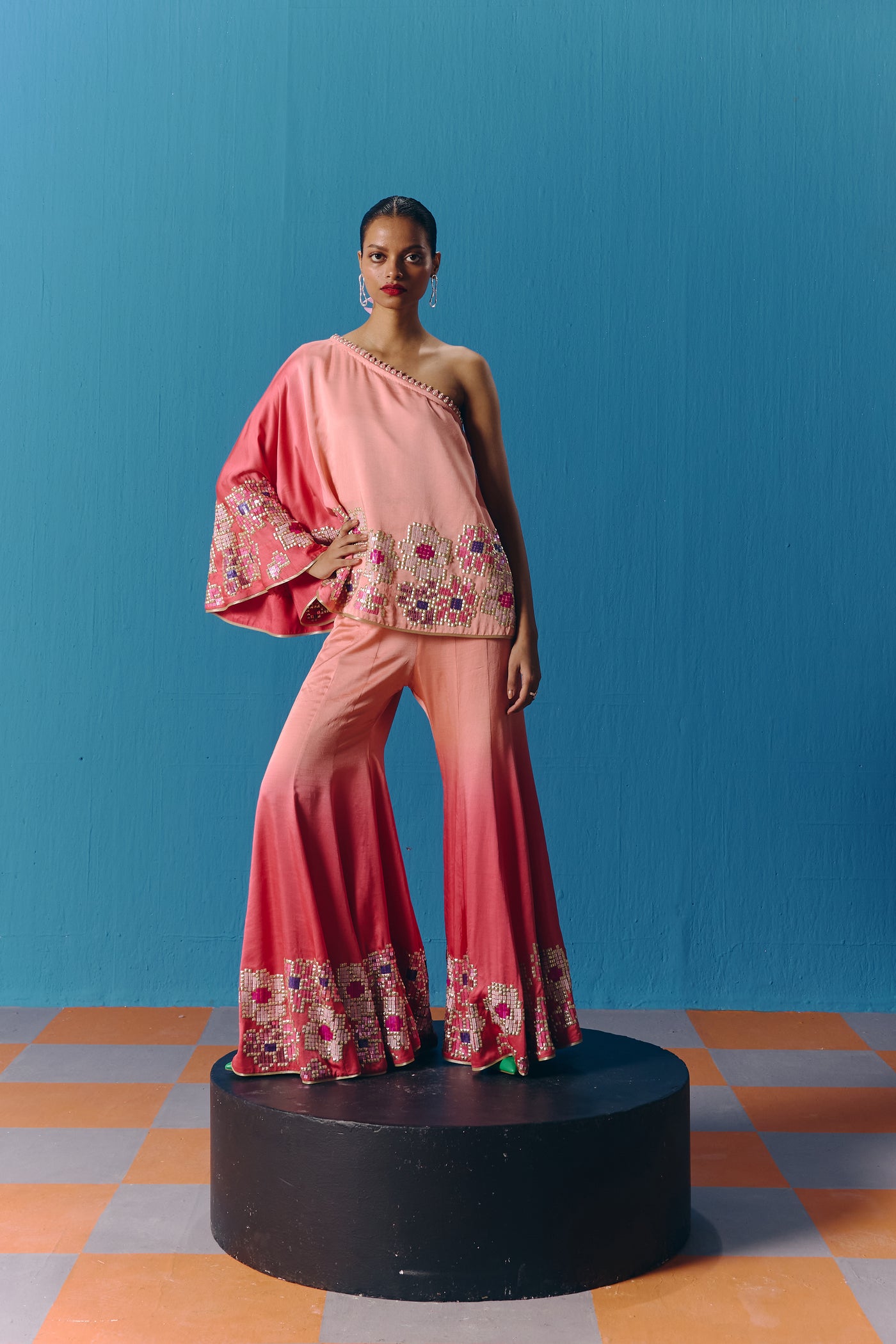 Pooja Rajgarhia Gupta The Twilight Assymetric Co-ord Set indian designer wear online shopping melange singapore