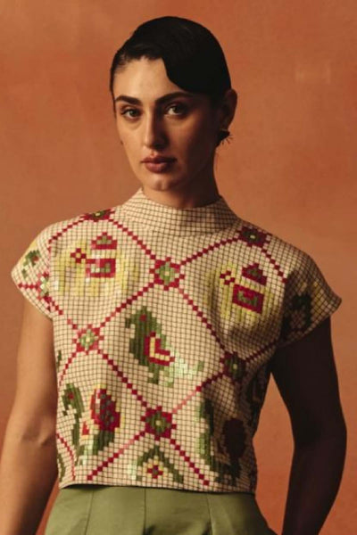 Pooja Rajgarhia Gupta Tota Maina Croptop indian designer wear online shopping melange singapore 