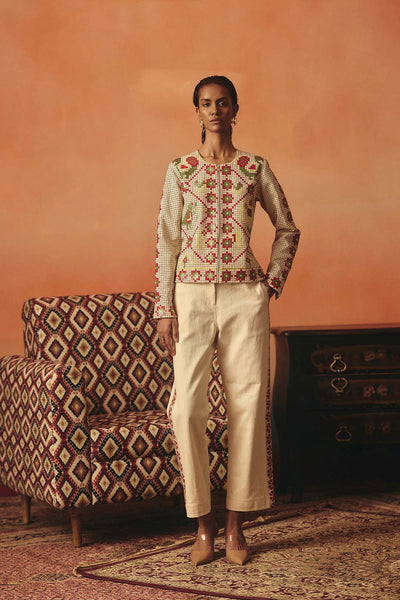 Pooja Rajgarhia Gupta Tota Maina Jacket indian designer wear online shopping melange singapore 