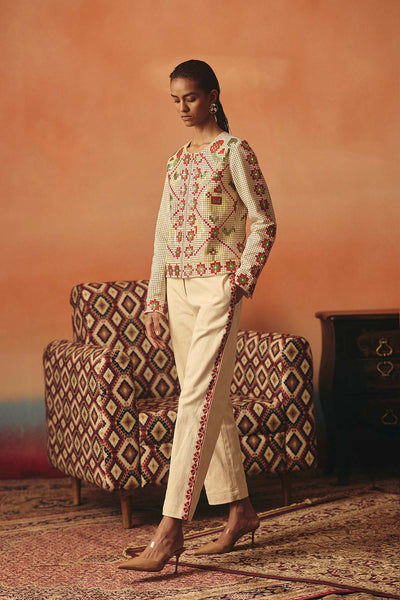 Pooja Rajgarhia Gupta Tota Maina Jacket indian designer wear online shopping melange singapore 