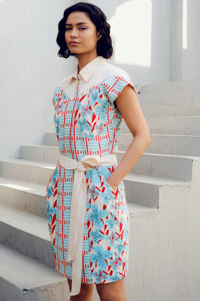 Pooja Rajgarhia Gupta White Orintplay Cargo Dress indian designer wear online shopping melange singapore