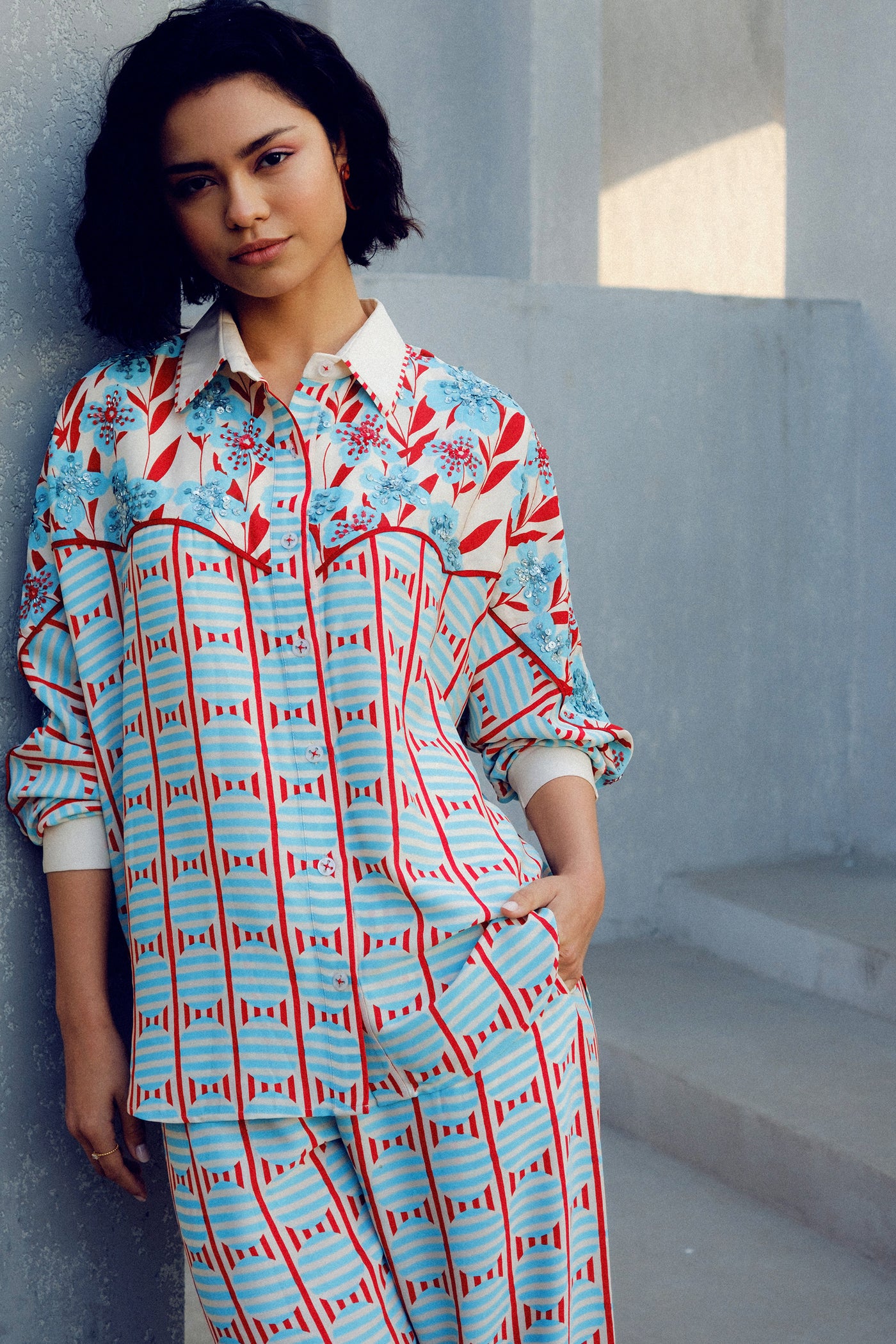 Pooja Rajgarhia Gupta White Print Play Kimono indian designer wear online shopping melange singapore