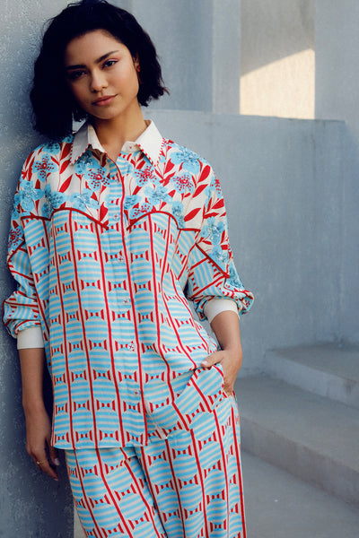 Pooja Rajgarhia Gupta White Print Play Kimono indian designer wear online shopping melange singapore