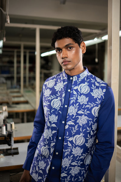 Project Bandi Blue Anaar Open Bandi indian designer wear online shopping melange singapore