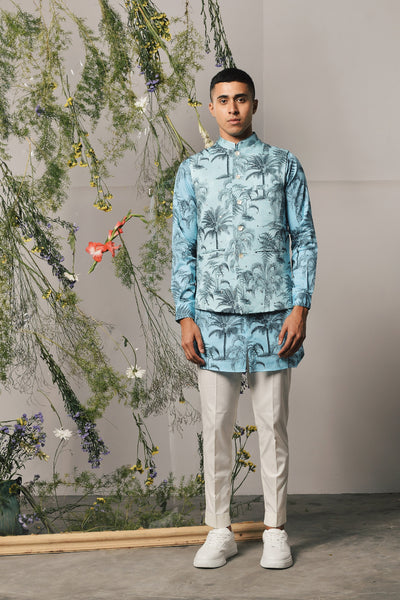 Project Bandi Blue Palermo Embroidered Bandi indian designer wear online shopping melange singapore