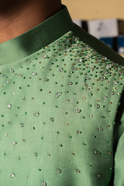 Project Bandi Green Yaara Open Bandi indian designer wear online shopping melange singapore