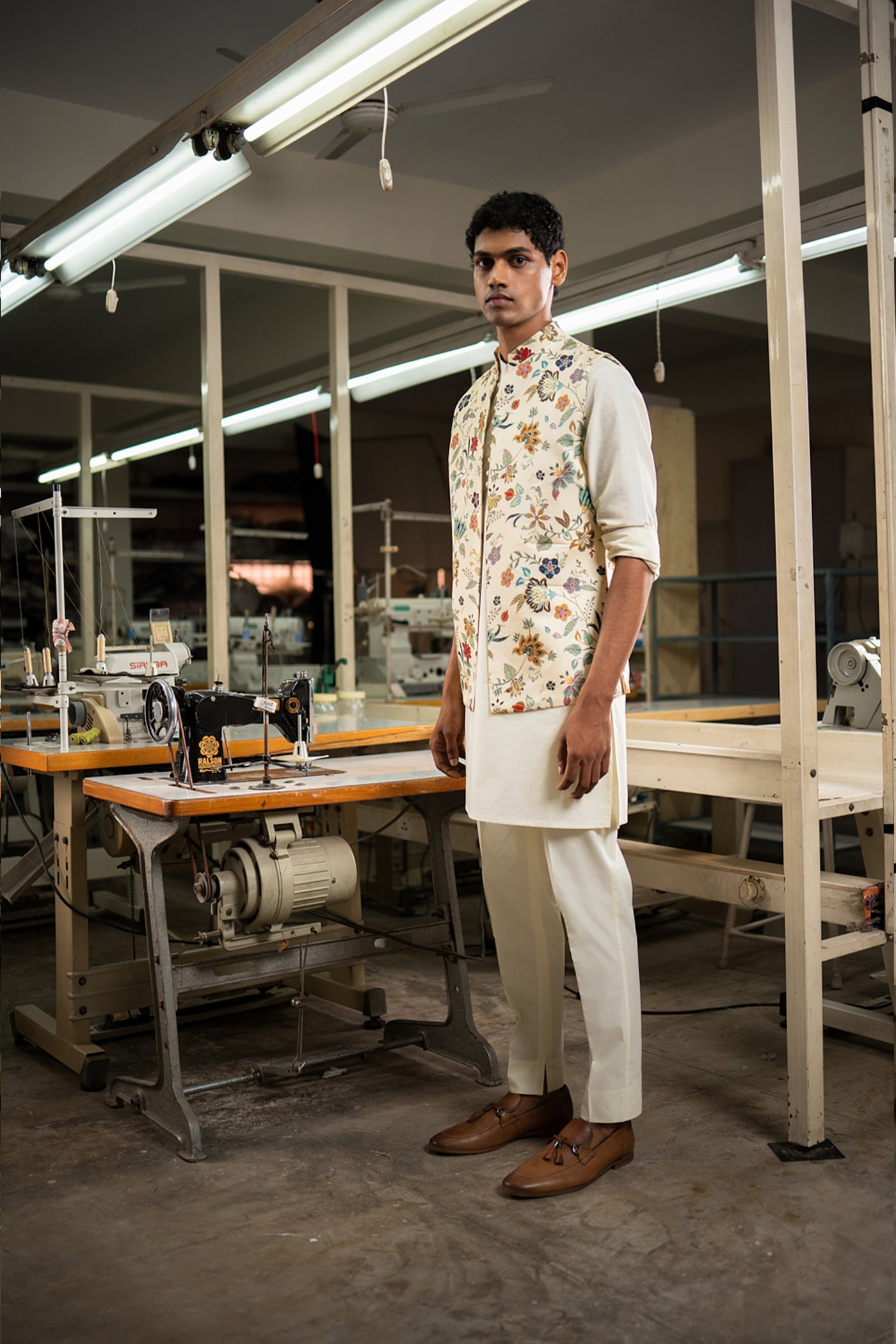 Project Bandi Kaari Open Bandi With Matching Kurta Pajama Set indian designer wear online shopping melange singapore