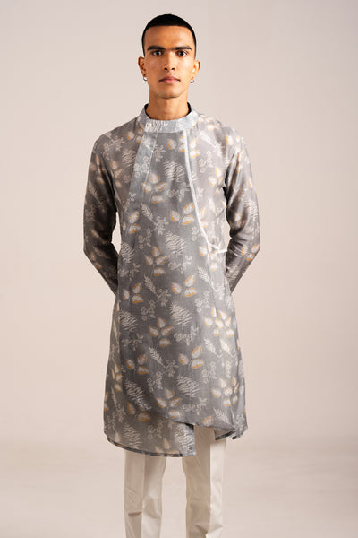 Project Bandi Mountain Ash Pleated Kurta Pajama Set indian designer wear online shopping melange singapore