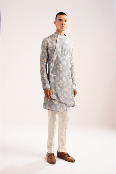 Project Bandi Mountain Ash Pleated Kurta Pajama Set indian designer wear online shopping melange singapore