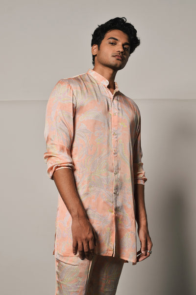 Project Bandi Peach Lamina indian designer wear online shopping melange singapore