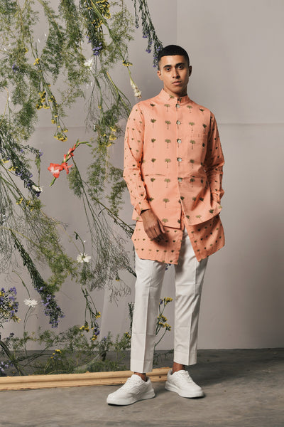 Project Bandi Peach Palma Embroidered Bandi indian designer wear online shopping melange singapore