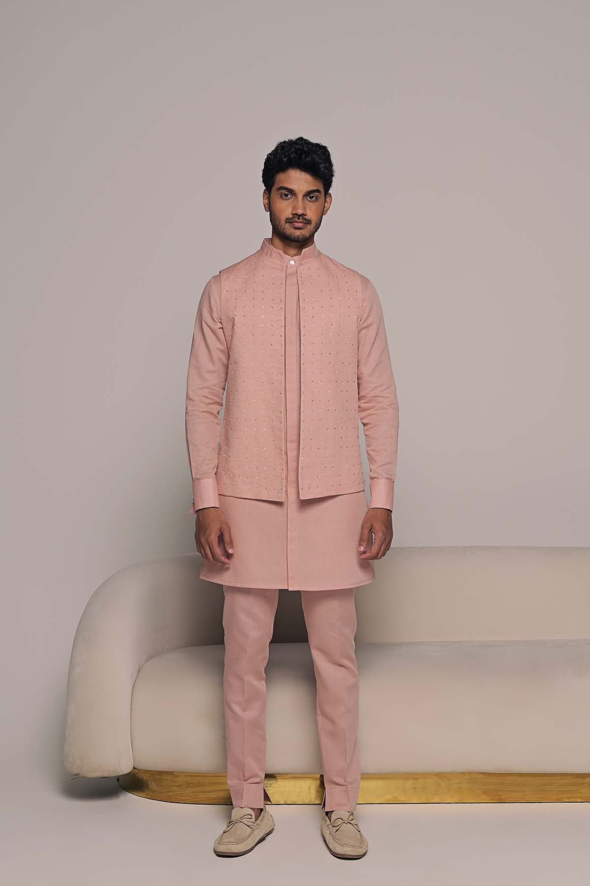 Project Bandi Romeo Embroidered Bandi With matching Kurta Pajama Set indian designer wear online shopping melange singapore 