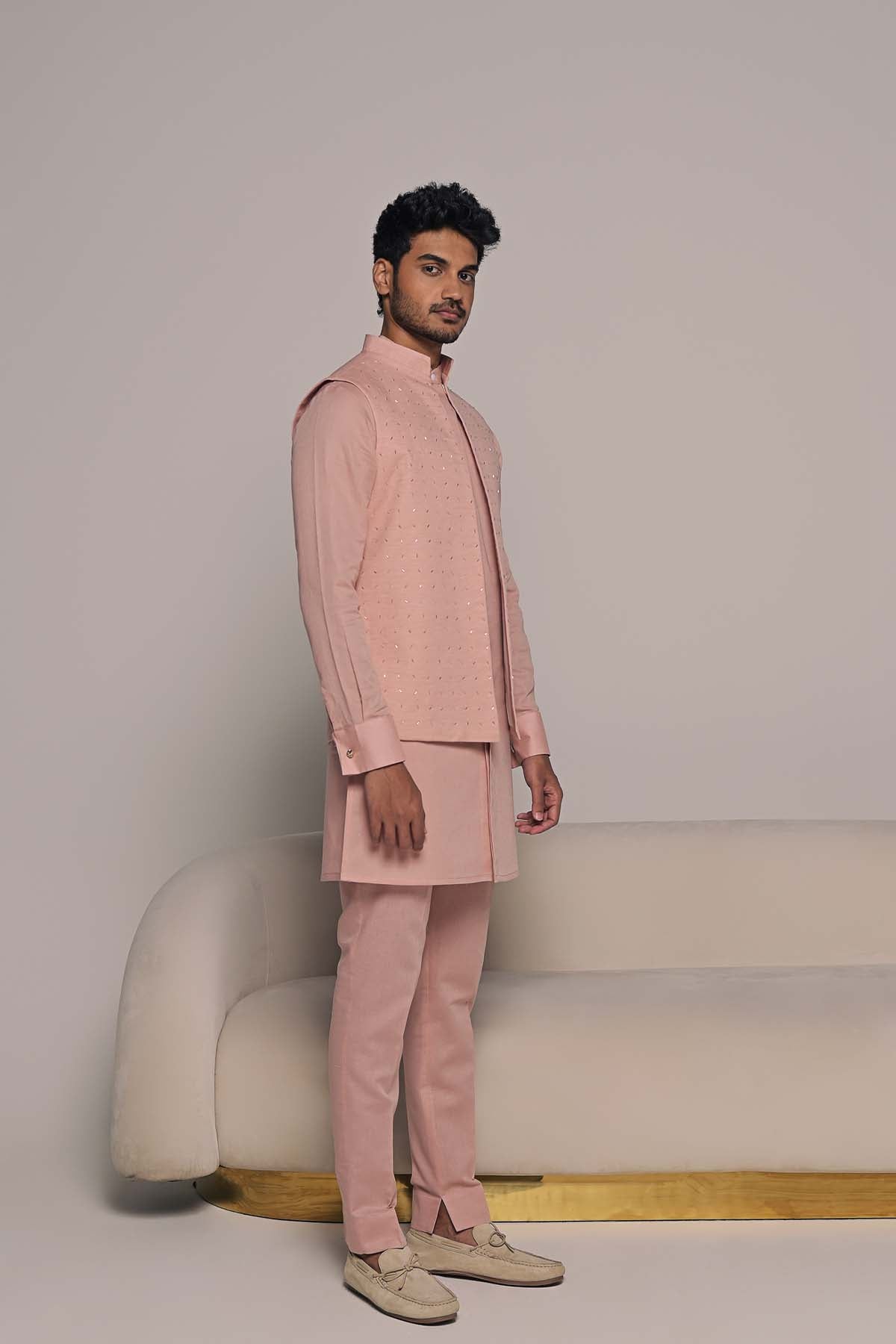 Project Bandi Romeo Embroidered Bandi With matching Kurta Pajama Set indian designer wear online shopping melange singapore 