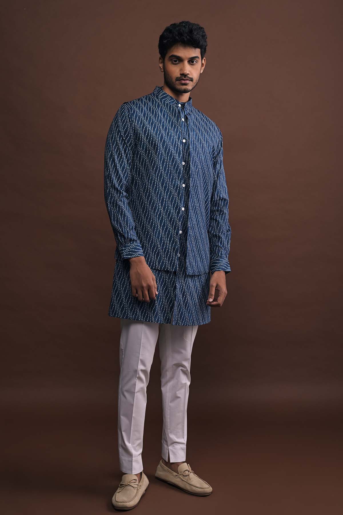 Project Bandi Sailor Bandi With Matching Kurta And White Pajama Set indian designer wear online shopping melange singapore 