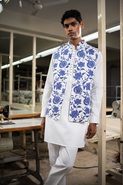 Project Bandi White Anaar Open Bandi indian designer wear online shopping melange singapore