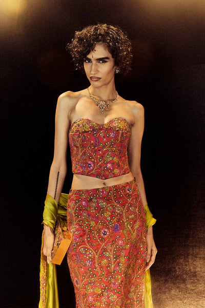 Punit Balana Amer Corset Set indian designer wear online shopping melange singapore 
