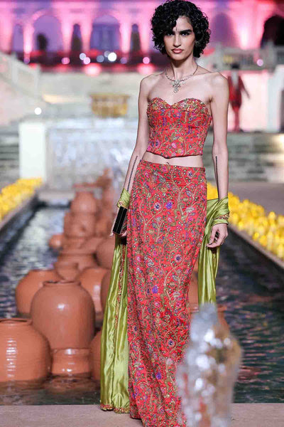 Punit Balana Amer Corset Set indian designer wear online shopping melange singapore 