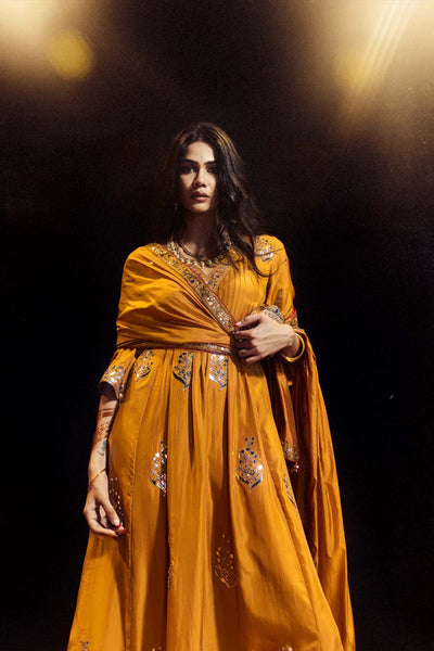 Punit Balana Amer Kurta Set Sarso indian designer wear online shopping melange singapore 