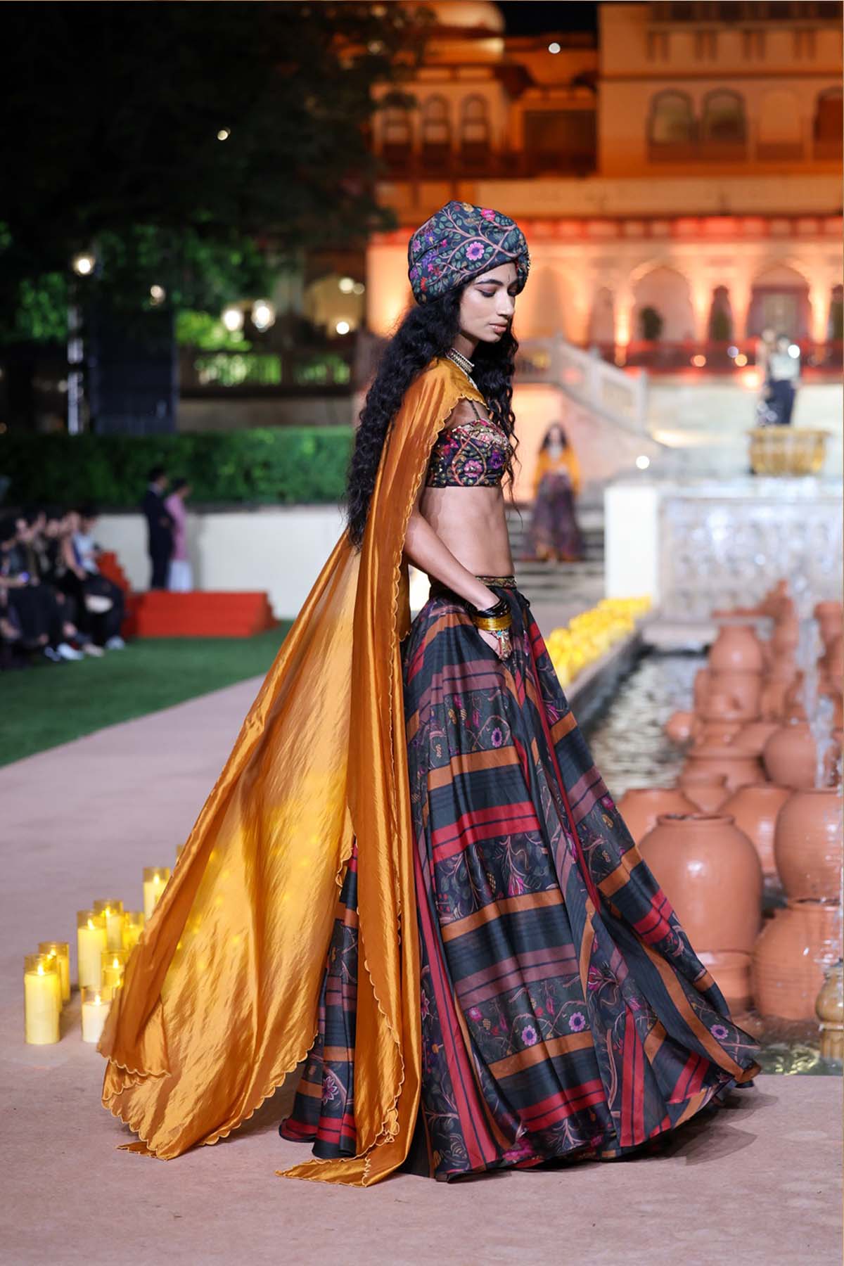 Punit Balana Amer Lehenga Set Black indian designer wear online shopping melange singapore 