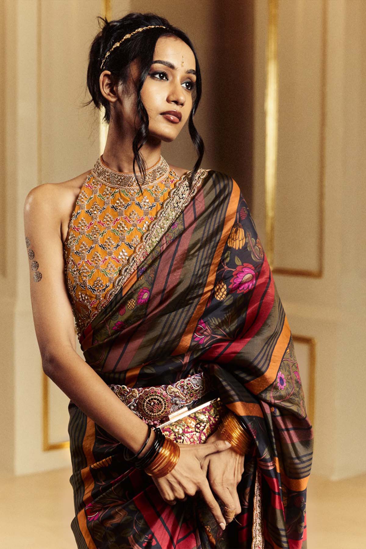 Punit Balana Amer Saree Set indian designer wear online shopping melange singapore 