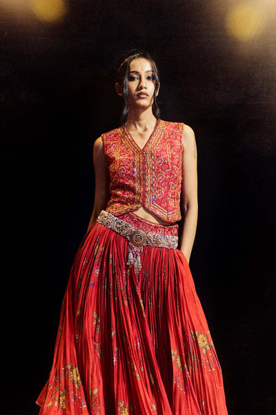 Punit Balana Amer Skirt Set indian designer wear online shopping melange singapore 