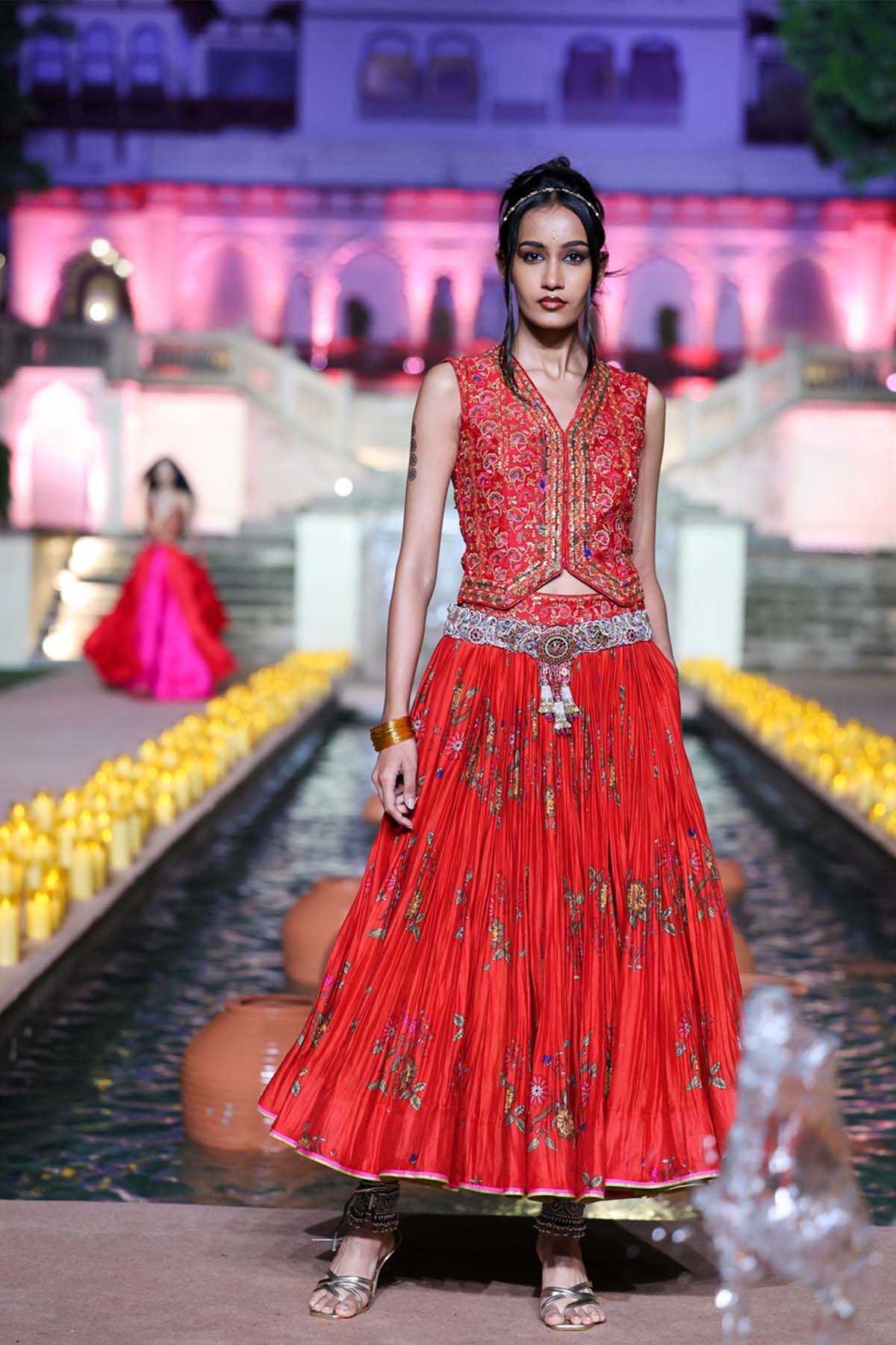 Punit Balana Amer Skirt Set indian designer wear online shopping melange singapore 