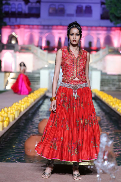 Punit Balana Amer Skirt Set indian designer wear online shopping melange singapore 