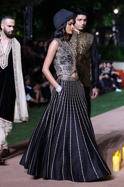 Punit Balana Amer Waiscoat Lehenga Set indian designer wear online shopping melange singapore 