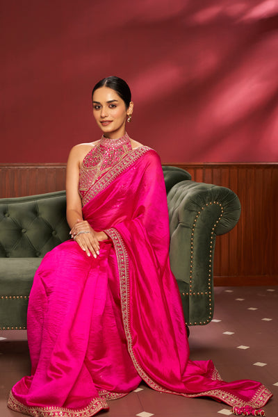 Punit Balana Classic Embroidered Saree Set indian designer wear online shopping melange singapore