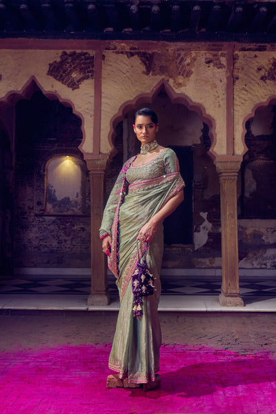 Punit Balana Classic Tissue Silk Saree indian designer wear online shopping melange singapore
