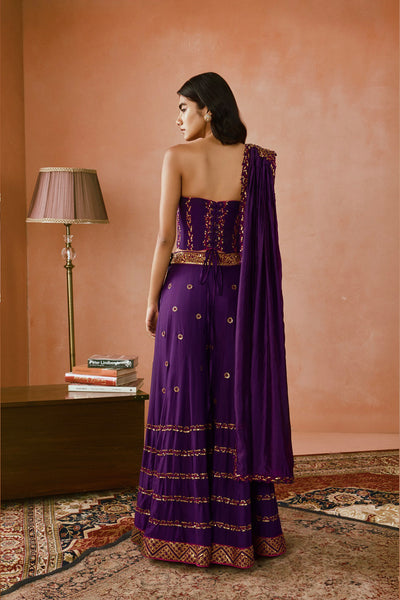 Punit Balana Corset Sharara Set indian designer wear online shopping melange singapore