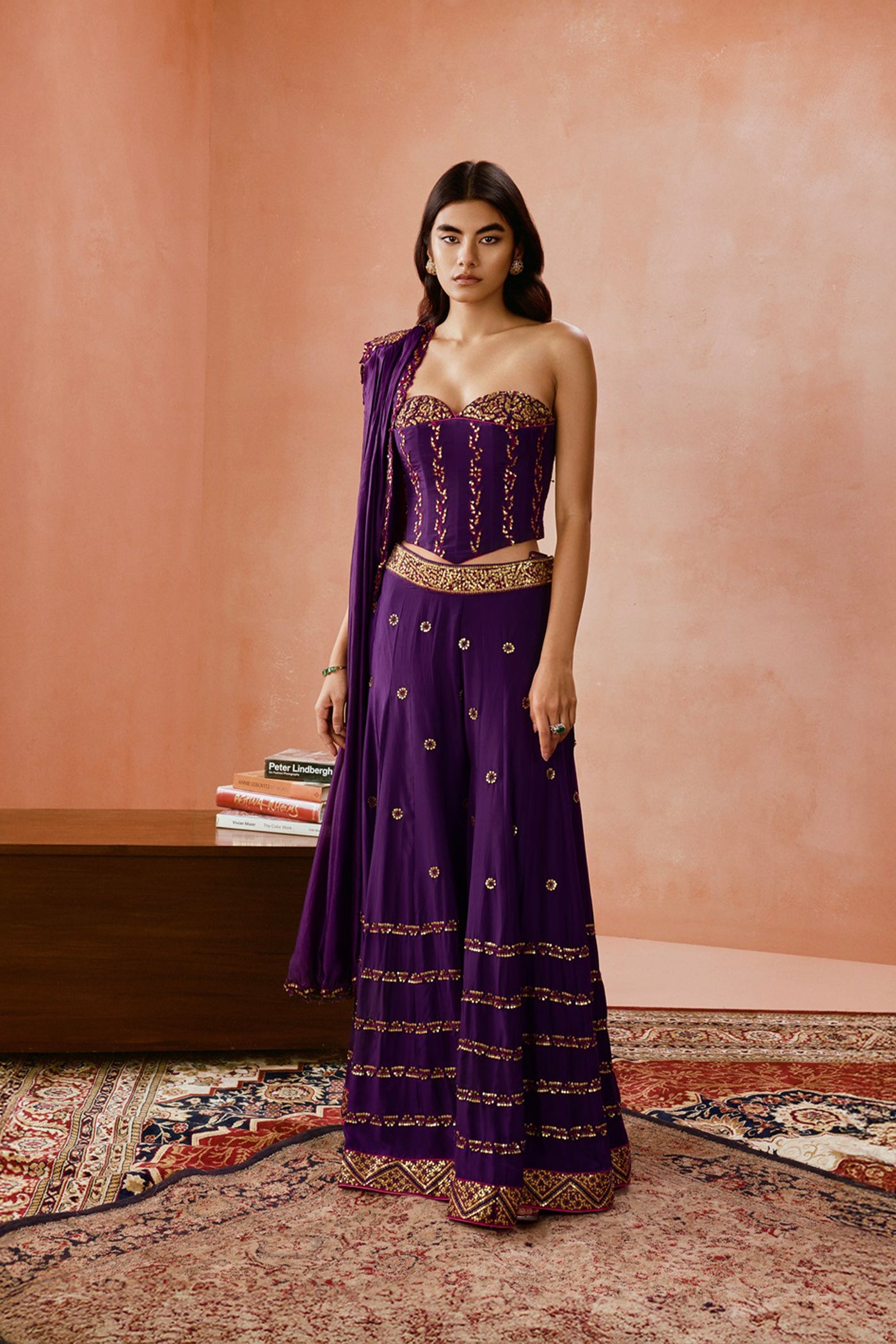 Punit Balana Corset Sharara Set indian designer wear online shopping melange singapore