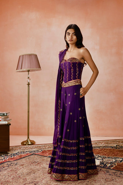 Punit Balana Corset Sharara Set indian designer wear online shopping melange singapore