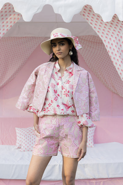 Punit Balana Jacket Set With Shorts indian designer wear online shopping melange singapore