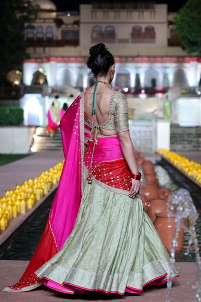 Punit Balana Jarokha Lehenga Set indian designer wear online shopping melange singapore 