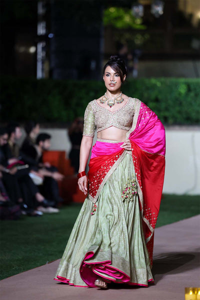 Punit Balana Jarokha Lehenga Set indian designer wear online shopping melange singapore 
