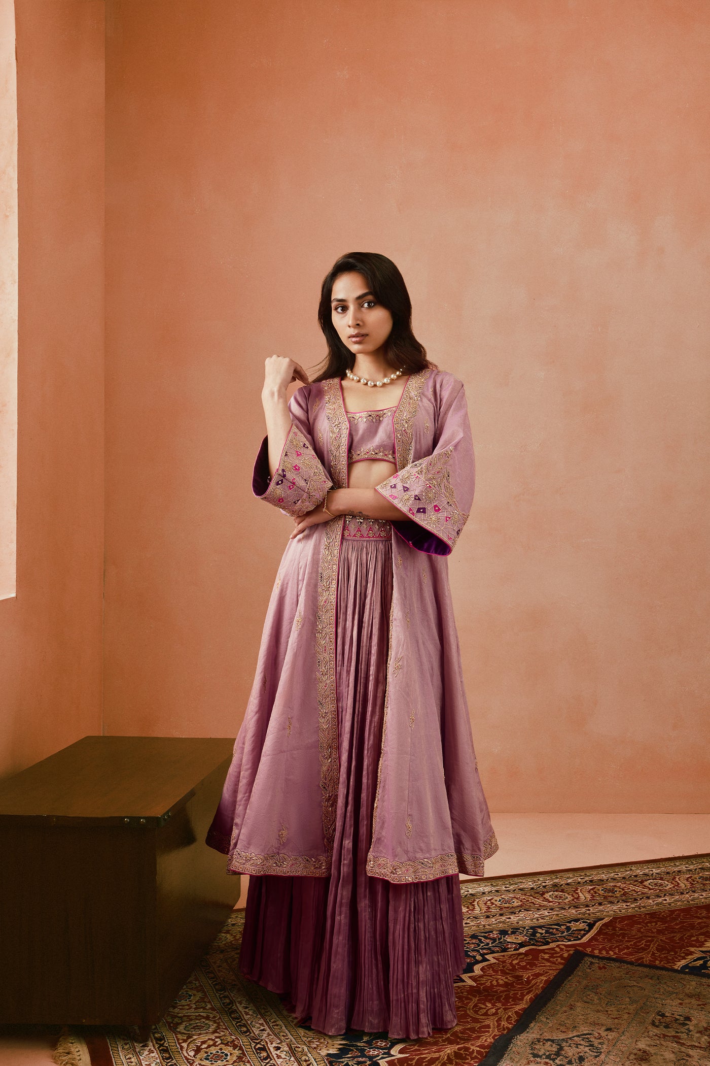Punit Balana Johari Cape Set indian designer wear online shopping melange singapore