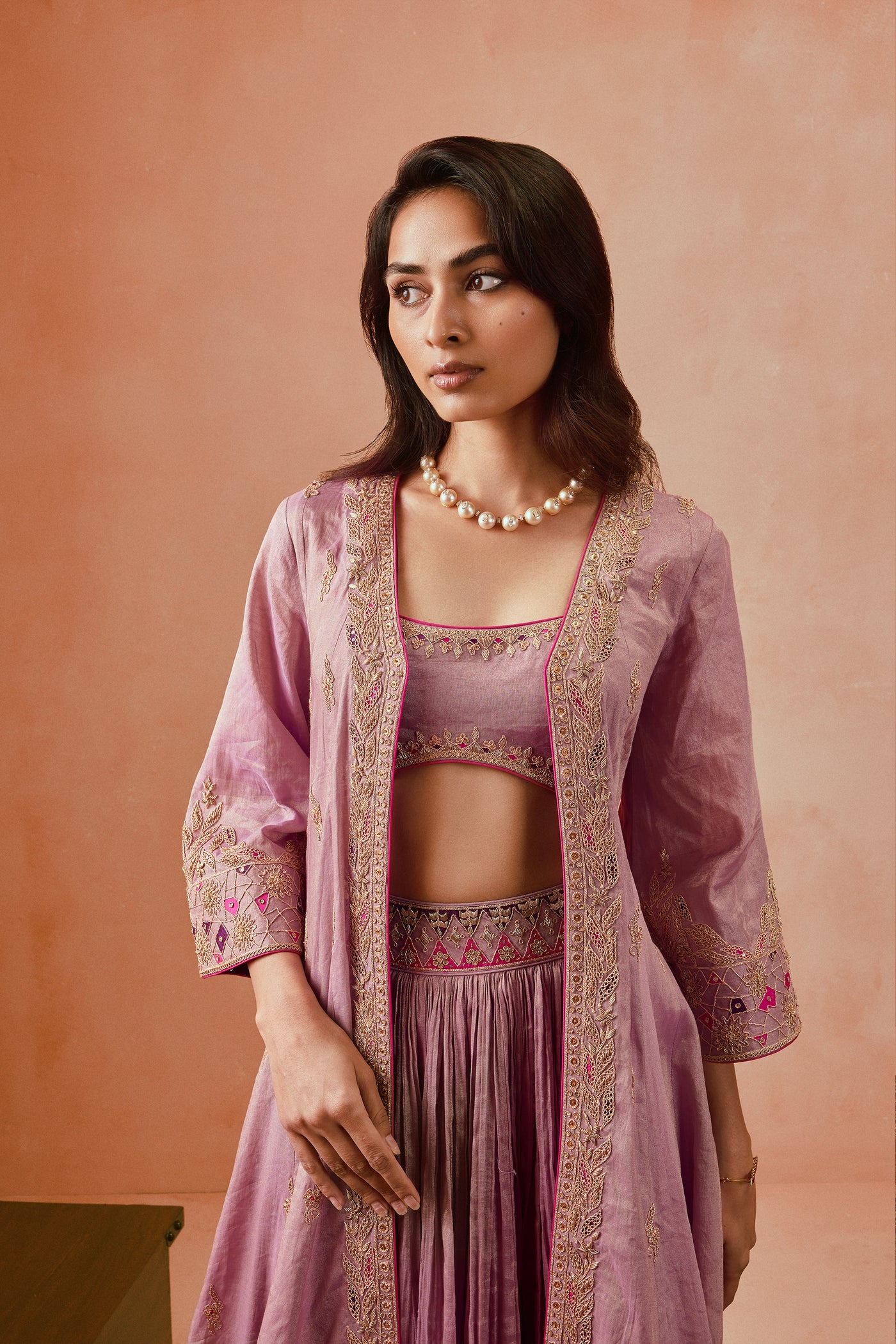 Punit Balana Johari Cape Set indian designer wear online shopping melange singapore